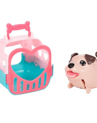 Миниатюра фотографии Игровой набор игруша собачка (контейнер розово-голубой)