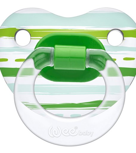 Пустышка WeeBaby прозрачная с рисунком силикон, от 6 месяцев
