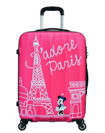Чемодан Disney by American Tourister Disney Legends, TAKE ME AWAY MINNIE PARIS, "Минни Париж", розовый