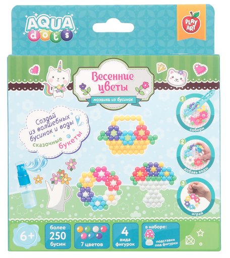 Набор для творчества PLAY ART AQUA dots Цветы Весенние цветы