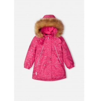 Куртка зимняя Reima Siida со светоотражающим принтом, розовый