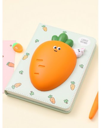 Mihi Mihi Блокнот со сквишем Морковка Carrot Friends А5