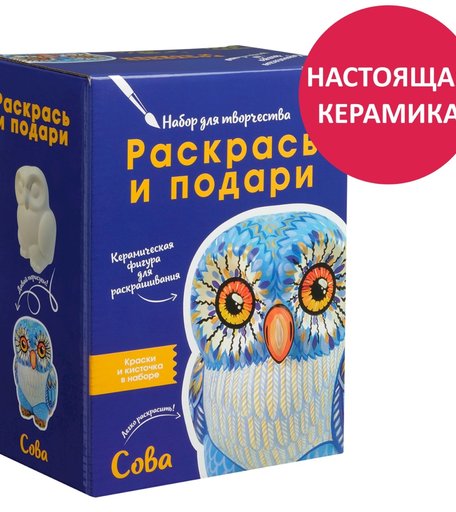 Набор для творчества Раскрась и подари Сова