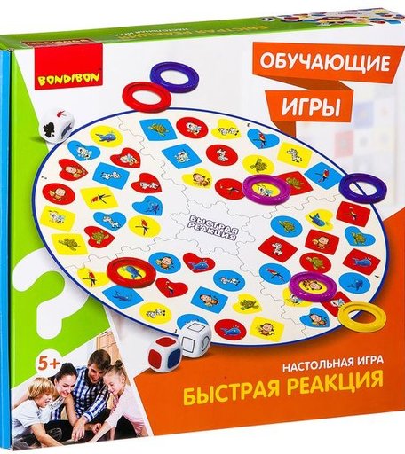 Bondibon Обучающие игры Настольная игра Быстрая реакция Bох