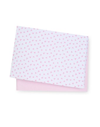 Простыни натяжные Mothercare для колыбели, 89x45 см, 2 шт., розовый и белый