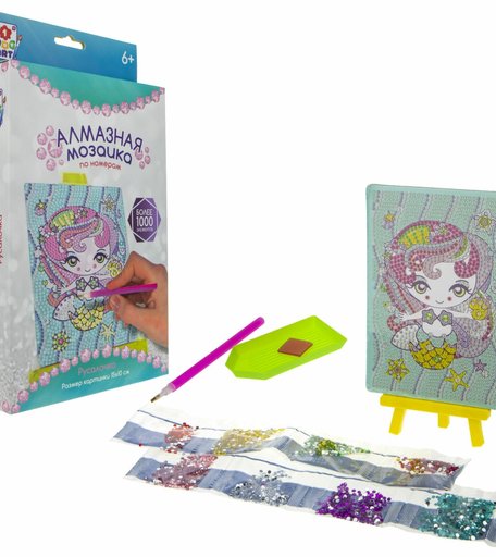 Набор для творчества 1Toy Art Русалочка Алмазная мозаика