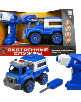 1 Toy Машинка Экстренные службы полицейский грузовик на радиоуправлении