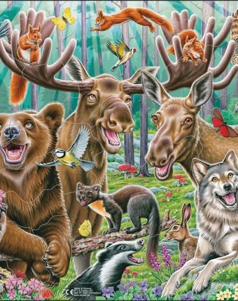 Миниатюра фотографии Larsen пазл счастливые лесные животные