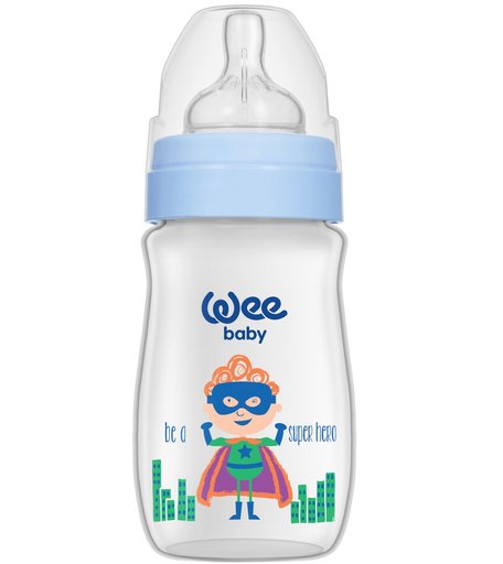 Бутылочка WeeBaby Plus. Classic, с рождения, 250 мл