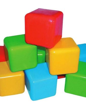 Кубики Плэйдорадо цветные, 6 см