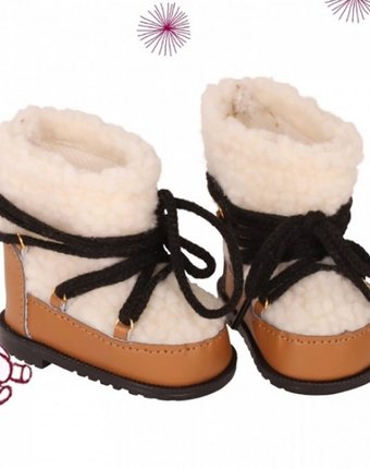 Миниатюра фотографии Gotz зимние утепленные ботинки со шнуровкой для кукол 45-50 см