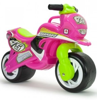 Беговел-мотоцикл Injusa Foot to Floor Tornado, розовый