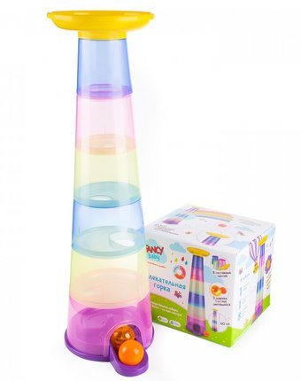 Развивающая игрушка Fancy Baby Пирамидка Увлекательная башня-горка