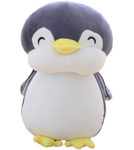 Мягкая игрушка Super01 Пингвин 30 см цвет: серый