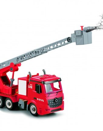 Миниатюра фотографии Funky toys пожарная машина-конструктор фрикционная 1:12 свет, звук, вода ft61114