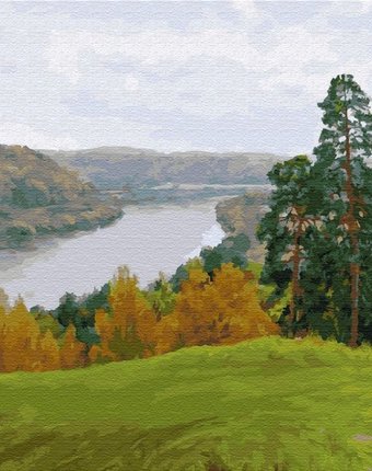 Molly Картина по номерам Осень на Оке 50х40 см