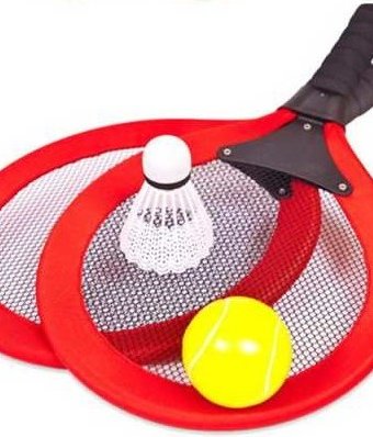 Миниатюра фотографии Abtoys спортивная игра бадминтон и теннис 2 в 1 (4 предмета) s-00178