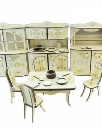 Миниатюра фотографии Lemmo конструктор набор мебели кухня (128 деталей)