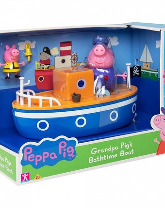 Свинка Пеппа (Peppa Pig) Игровой набор для ванны Корабль дедушки Пеппы