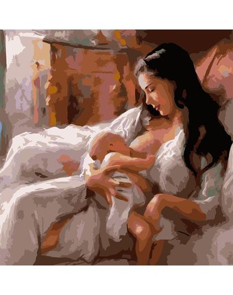 Миниатюра фотографии Живопись на подрамнике белоснежка материнство