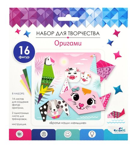 Аппликация Origami Оригами. Братья наши меньшие