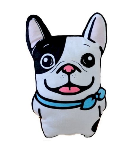 Мягкая игрушка Super01 Французский Бульдог 50 см цвет: белый