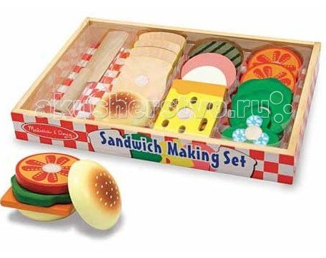 Деревянная игрушка Melissa & Doug Готовь и играй Делаем сэндвич