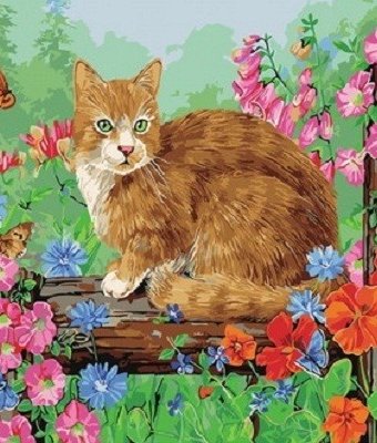 Миниатюра фотографии Paintboy картина по номерам котик на прогулке