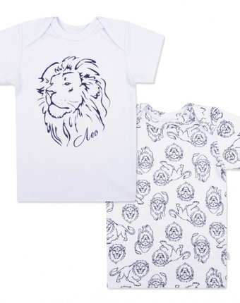 Миниатюра фотографии Лео футболка детская лев 2 шт.