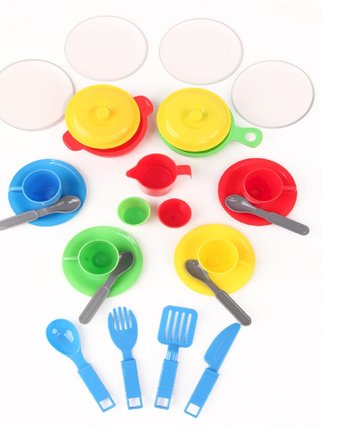 Миниатюра фотографии Игровой набор гринпласт посуда в сумочке, 27 элементов