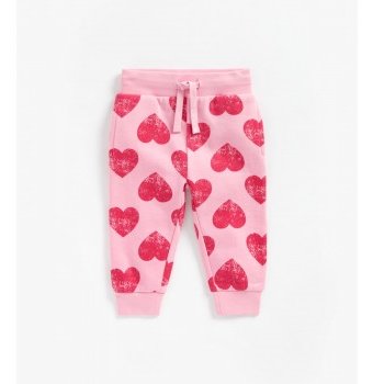 Спортивные брюки "Сердечки", розовый