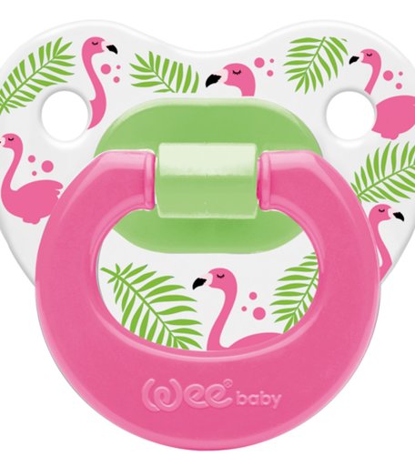 Пустышка WeeBaby с рисунком силикон, 0-6 месяцев