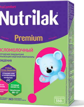 Молочная смесь Nutrilak Premium кисломолочная С 0 месяцев, 350 г