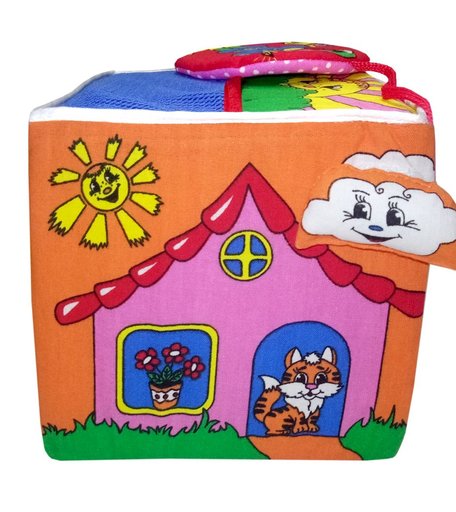 Игрушка мягконабивная Издательство Учитель Развивающий кубик 15х15 см