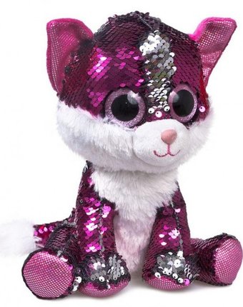Миниатюра фотографии Мягкая игрушка fancy глазастик котик рубин