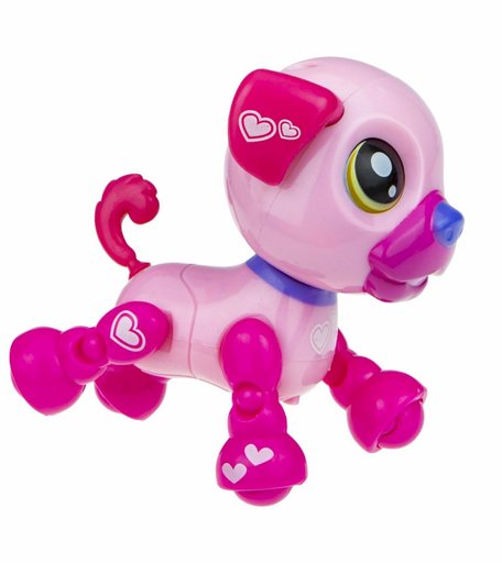 Интерактивная собака 1Toy Robo pets Озорной щенок, розовый