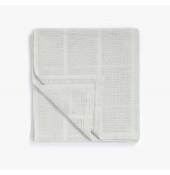 Миниатюра фотографии Одеяло ажурное mothercare, 70х90 см, серый