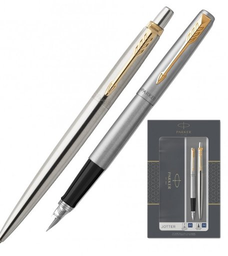 Parker Набор пишущих принадлежностей Jotter Stainless Steel Gt