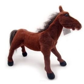 Миниатюра фотографии Мягкая игрушка magic bear toys лошадь 50 см цвет: коричневый
