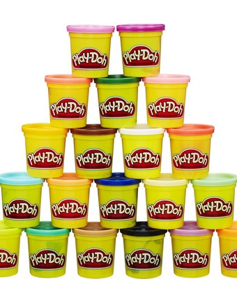 Набор для лепки из пластилина Play-Doh 20 баночек желтый