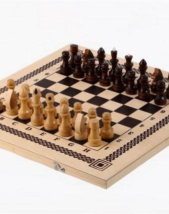 Миниатюра фотографии Орловская ладья игра 2 в 1 (шашки, шахматы) 40х20 см