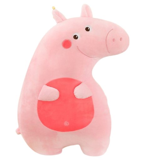 Мягкая игрушка Super01 Свинья 40 см цвет: розовый