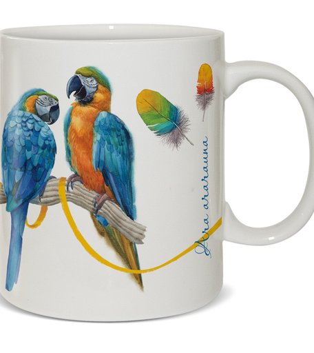 Кружка Priority Сине-желтый ара, 350 мл