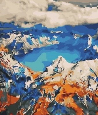 Paintboy Картина по номерам Высокогорное озеро