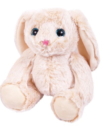 Миниатюра фотографии Мягкая игрушка abtoys кролик 18 см цвет: бежевый