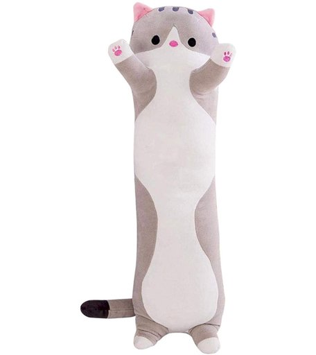 Мягкая игрушка Super01 Кот 65 см цвет: серый