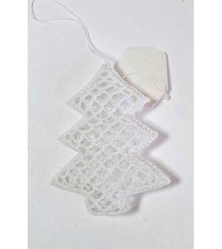 Елочное украшение Winter Wings Вязаная елочка белая 11.5 см