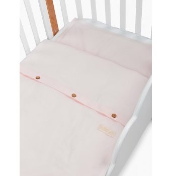 Комплект постельного белья Happy Baby, белый и розовый