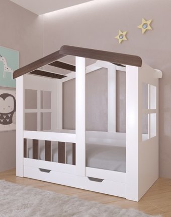 Миниатюра фотографии Подростковая кровать рв-мебель астра домик с ящиком