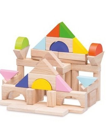 Миниатюра фотографии Деревянная игрушка wonderworld набор цветных кубиков 50 шт.